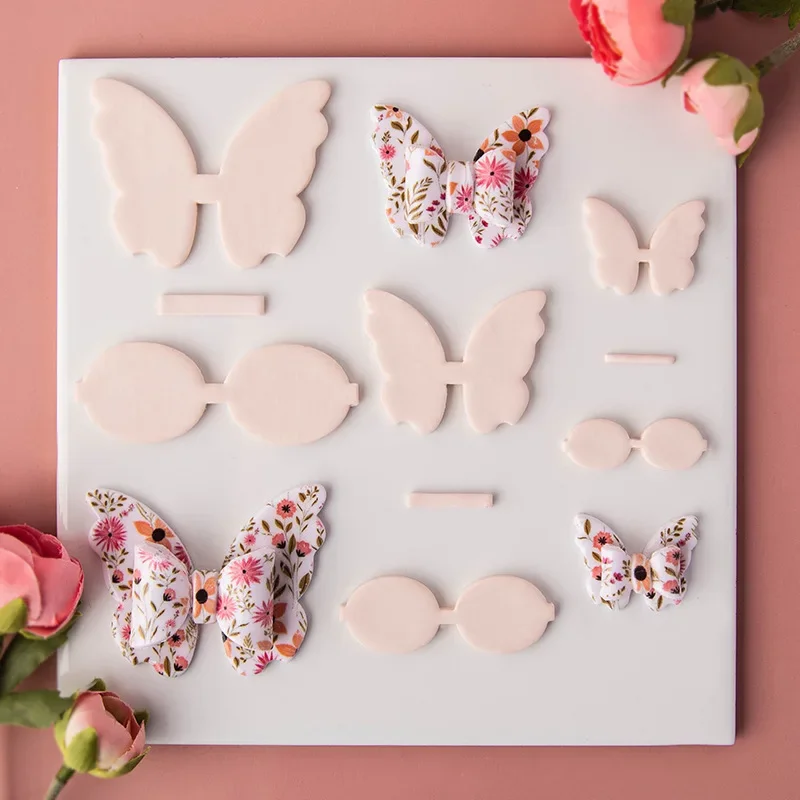 3Pcs/Set Exquisite Bow Series Butterfly Shaped 3D Bowknot Polymer Clay Cutters for DIY Earrings Miniature Handmade Model Tools