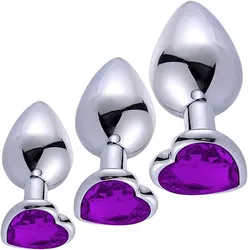 Stainless Steel Butt Plug Annal Dilator Woman Sex Toys For Adult Male Heart Shape Jewelry Anal Trainer Stimulator Metal Buttplug