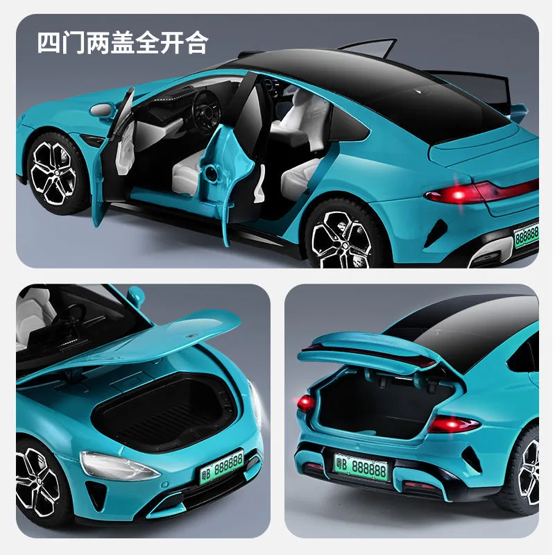 Diecast 1/24 Model Car For Play Vehicles Su7 Model Car Toys For Boys Gift Xiaomi Su7 Simulation Model Decoration