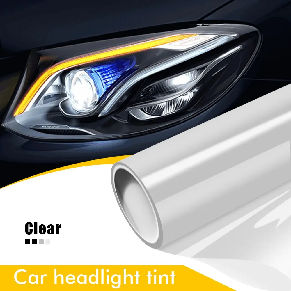 EZAUTOWRAP Glossy Medium Black Smoke Tint Sheet – 12x24 Inches – For Headlights, Fog Lights, Sidemarkers