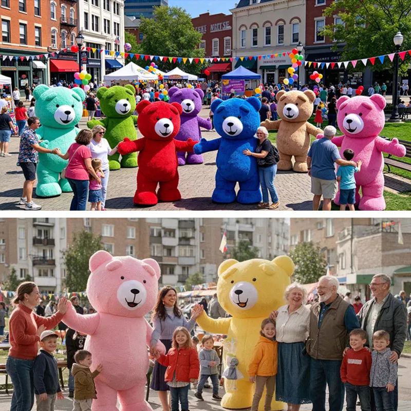 Inflatable cartoon dolls, teddy bears, party decorations, doll costumes, wedding celebrations, birthday performances, props view 5