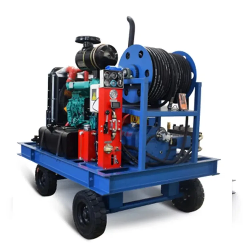 Multi Cutter Head Industrial Sewer Unclogging Machine Diesel For Underground Municipal Sewage Pipe Cleaning