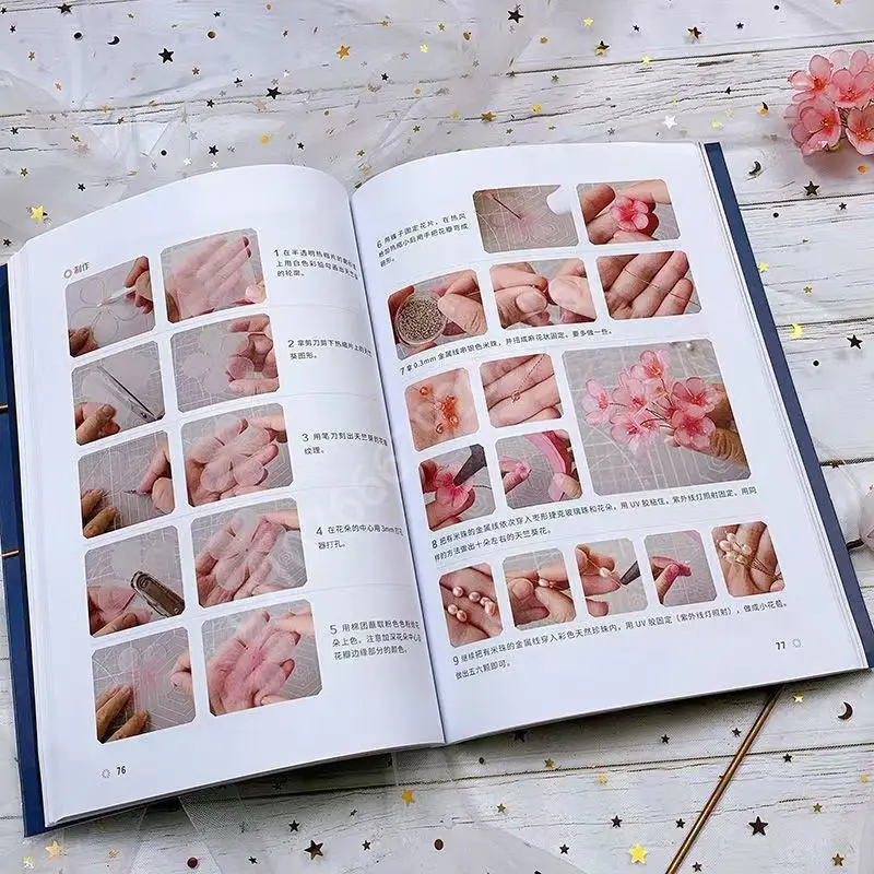 Hairpin Hualu Heat Shrink Sheet Chinese Ancient Style Jewelry Making Tutorial Book DIY Handmade Book for Beginners