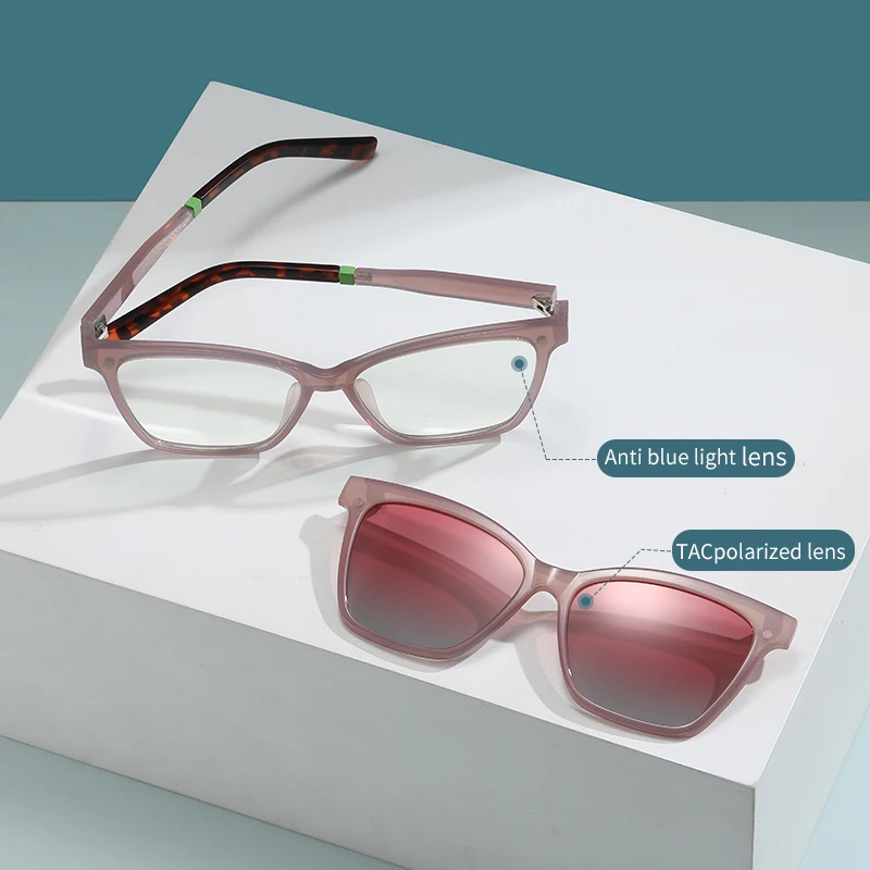Clip On Sun Glasses Women Fashion Polarized Sunglasses Female Luxury Brand Vintage Myopia Prescription Optical Eyelasses Frame