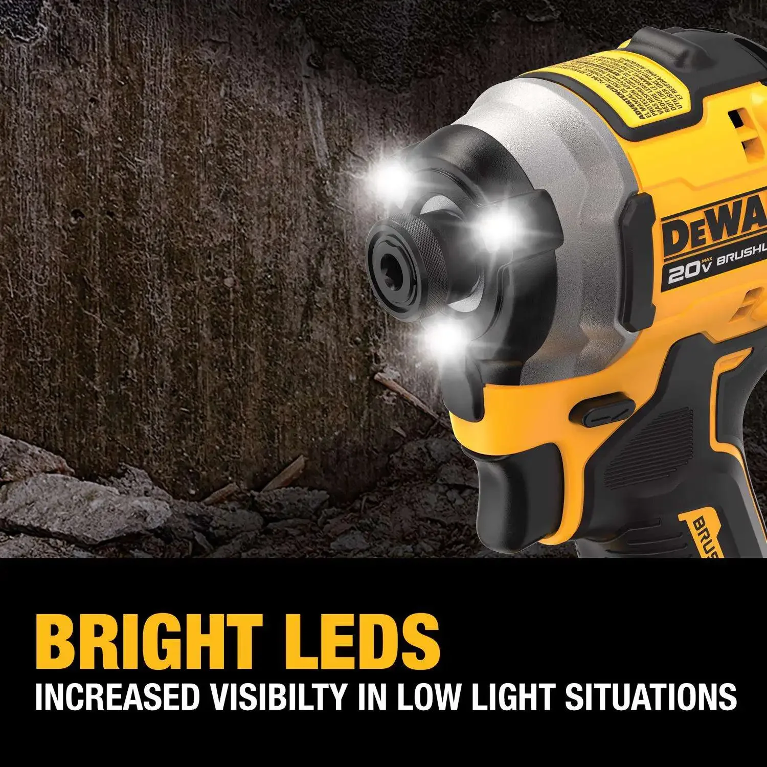 DEWALT DCF850 1/4in Brushless Cordless 3-Speed Impact Driver 20V Lithium Power Tools 3250RPM 3800IPM 205NM Bare Tool