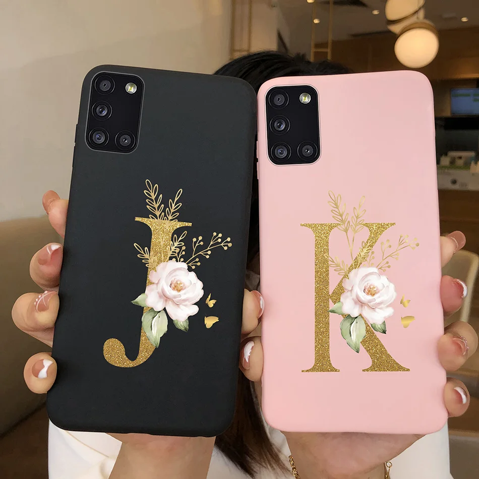 For Samsung Galaxy A31 A 31 Case Cover Slim Matte Custom Cute Letters Soft Silicone Phone Case For Samsung A31 A315F Back Cover