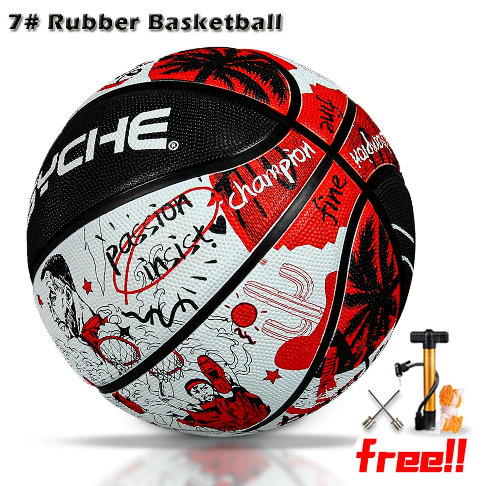 

Официальный размер 7. ‌ Баскетбольный мяч с высоким отскоком для тренировок на открытом воздухе, износостойкий ‌ Резиновый баскетбольный мяч с насосом, мужской и женский прочный мяч