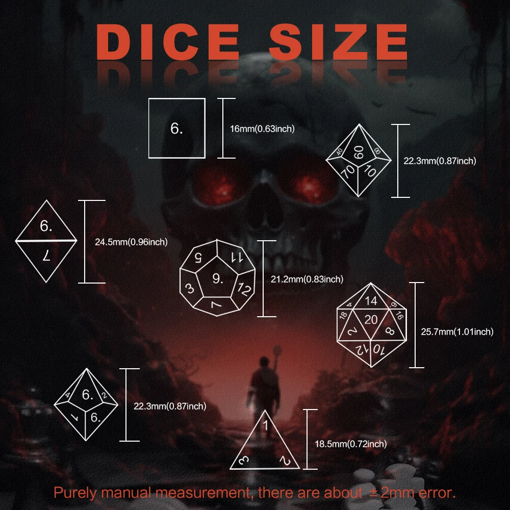 A Set of Pumpkin-Colored Skull Core-Spun Resin Dice, Halloween Multi-Element Ensemble Dice, Various Game Accessories and Supplies