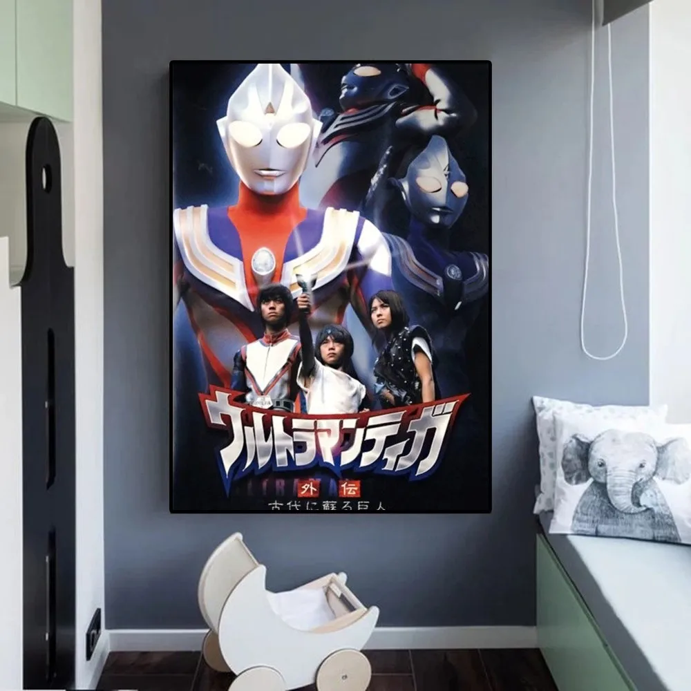 animation U-Ultraman T-Tiga Poster Prints Perfect Design Nordic Modern living room Home Decor Gift