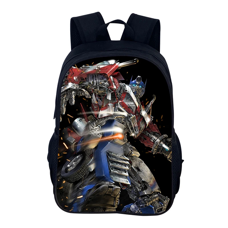 O-Optimus Primes T-Transformers 40 cm/15.7 pollici Zaino Studente di scuola Borsa con cerniera Borse per libri Laptop Mochila per ragazzo Ragazza Miglior regalo