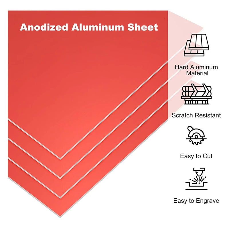 3.3X2.1X1/32Inch Anodized Aluminum Sheet, 10Pcs Metal Rectangle Aluminum Plate 0.8Mm Thick Engraving Blanks For DIY Home