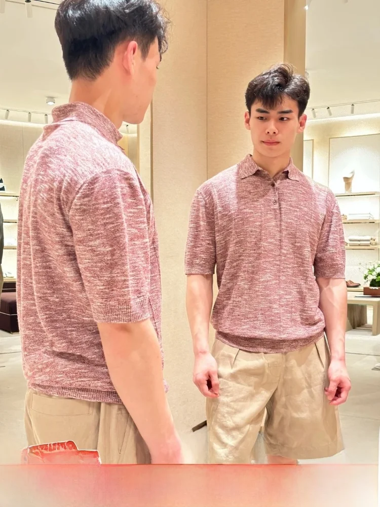 

Beiuai Sli Italian Luxury Linen irt Loose ort Sve Busin Casual Women's Faion Summer Stand Fit