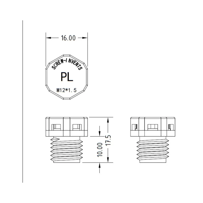 Degassing valve screw   Respiratory Model:M12X1.5    Respiratory Screw distance:1.5mm  thread:M12 bolts nuts screw  fastener