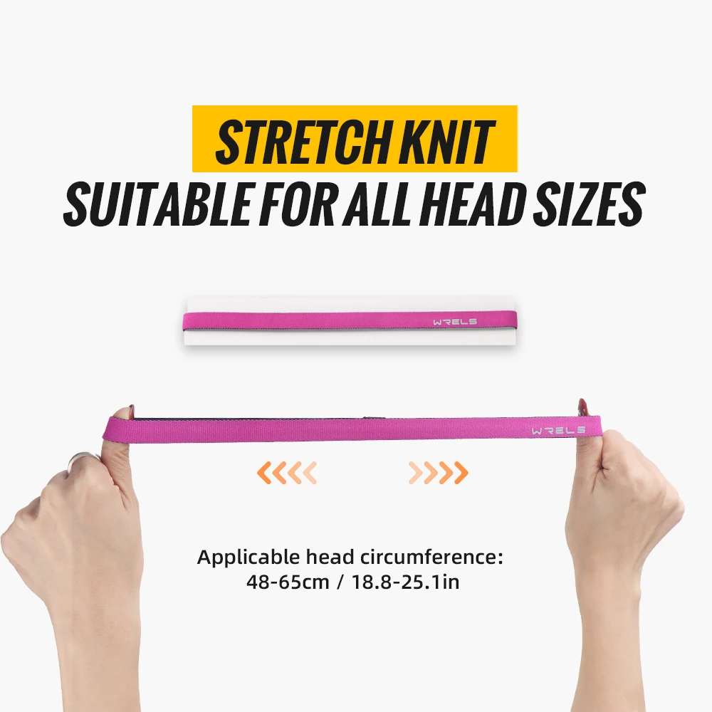 2PCS Sport Headband Anti-slip Cycling Hairband Elastic Silicone Headband for Fitness Gym Outdoor Women Men Lightweight Sweatband image 3