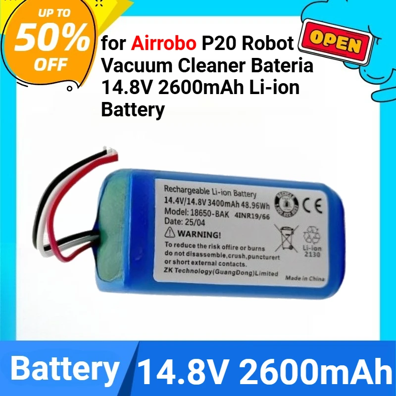 

Новая сменная батарея 4S1P для робота-пылесоса Airrobo P20, литий-ионная батарея 14.8В 2600мАч