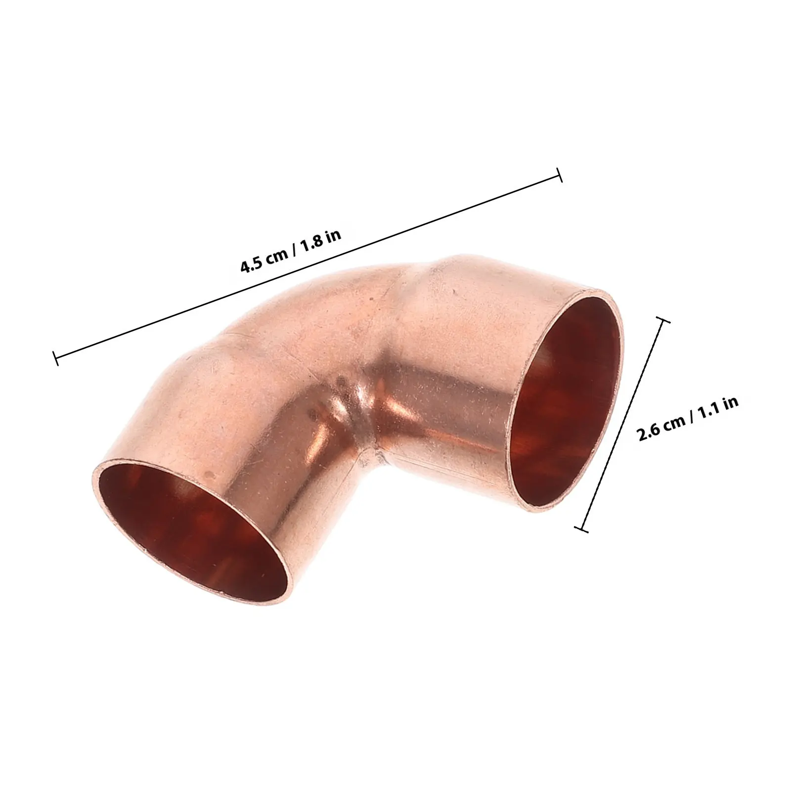 5Pcs Copper Elbow Heat Weld Solder Pipe Adapters Copper Plumbing Fittings Leakproof Marine Pressure Connectors