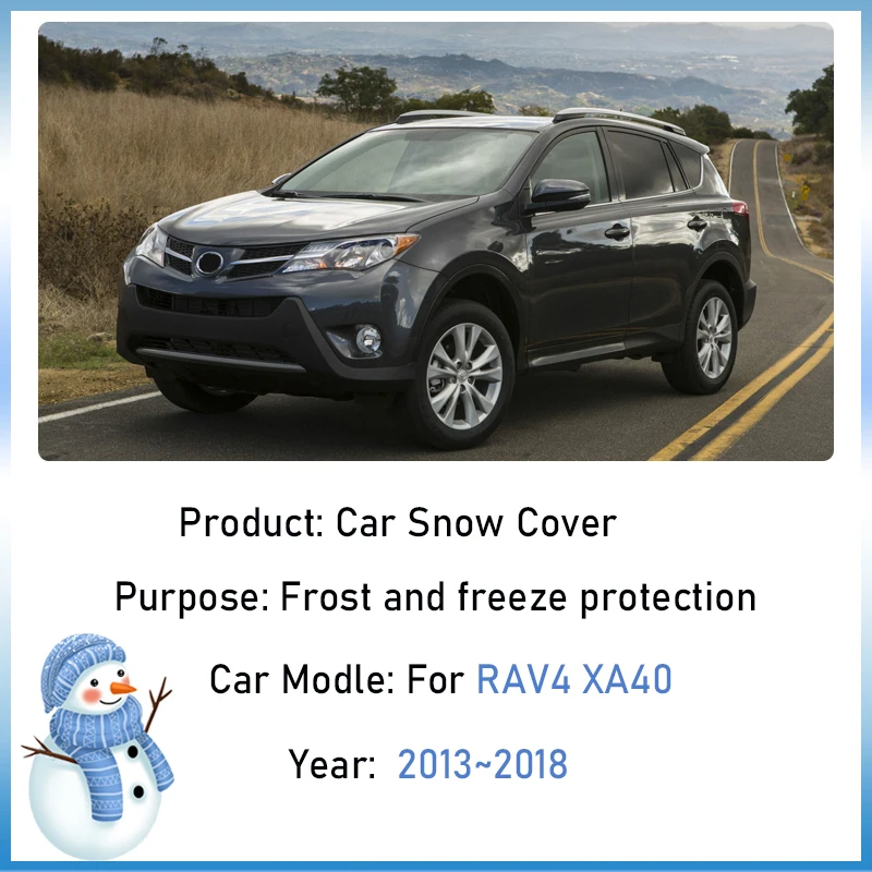 Winter Car Snow Cover For Toyota RAV4 MK3 XA40 2013~2018 Front Windshield Window Anti-reeze Sunshade Protect Shield Accessories