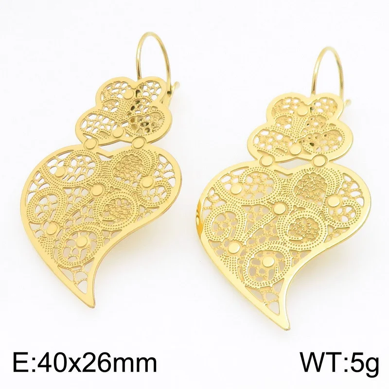 Kalen Exotische Portugiesische Vintage Durchbrochene Ohrringe Vintage Ethnische Damen-Accessoires Modeschmuck Party Weihnachtsgeschenke – Detail 1