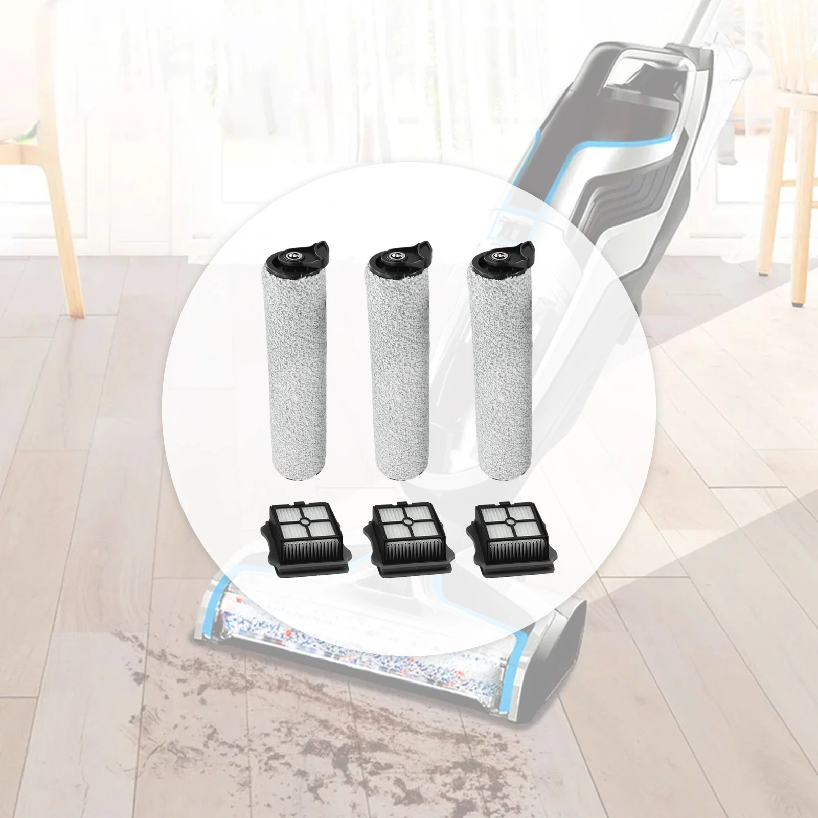 

Vacuum Cleaner Parts Gray Wet Dry Vacuum Cleaner Long-lasting Components Removes Pet Hair Robust Filter Materials