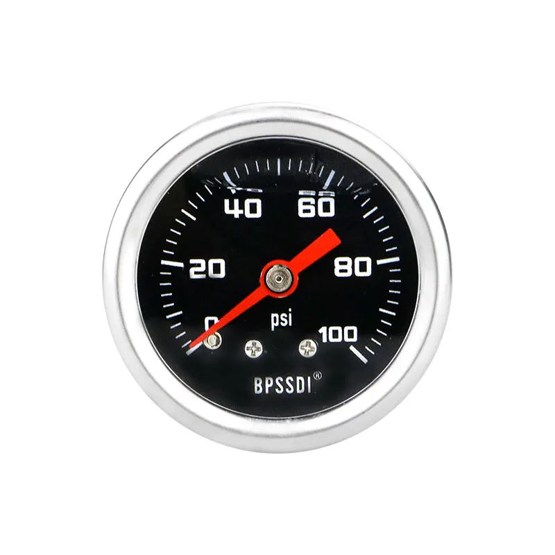 MAIRUIKESI Манометр для наполнения жидкостью 40 мм (1,5 дюйма) Осевое соединение Корпус из нержавеющей стали Латунное соединение Манометр для воды и газа