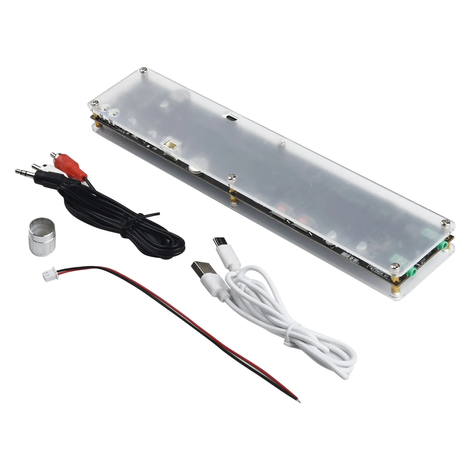 Music for spectrum Indicator, USB Audio Level LED Display, 20 stage 15 level for dsp EQ for vu Meter, for acrylic Shell, 48KHz