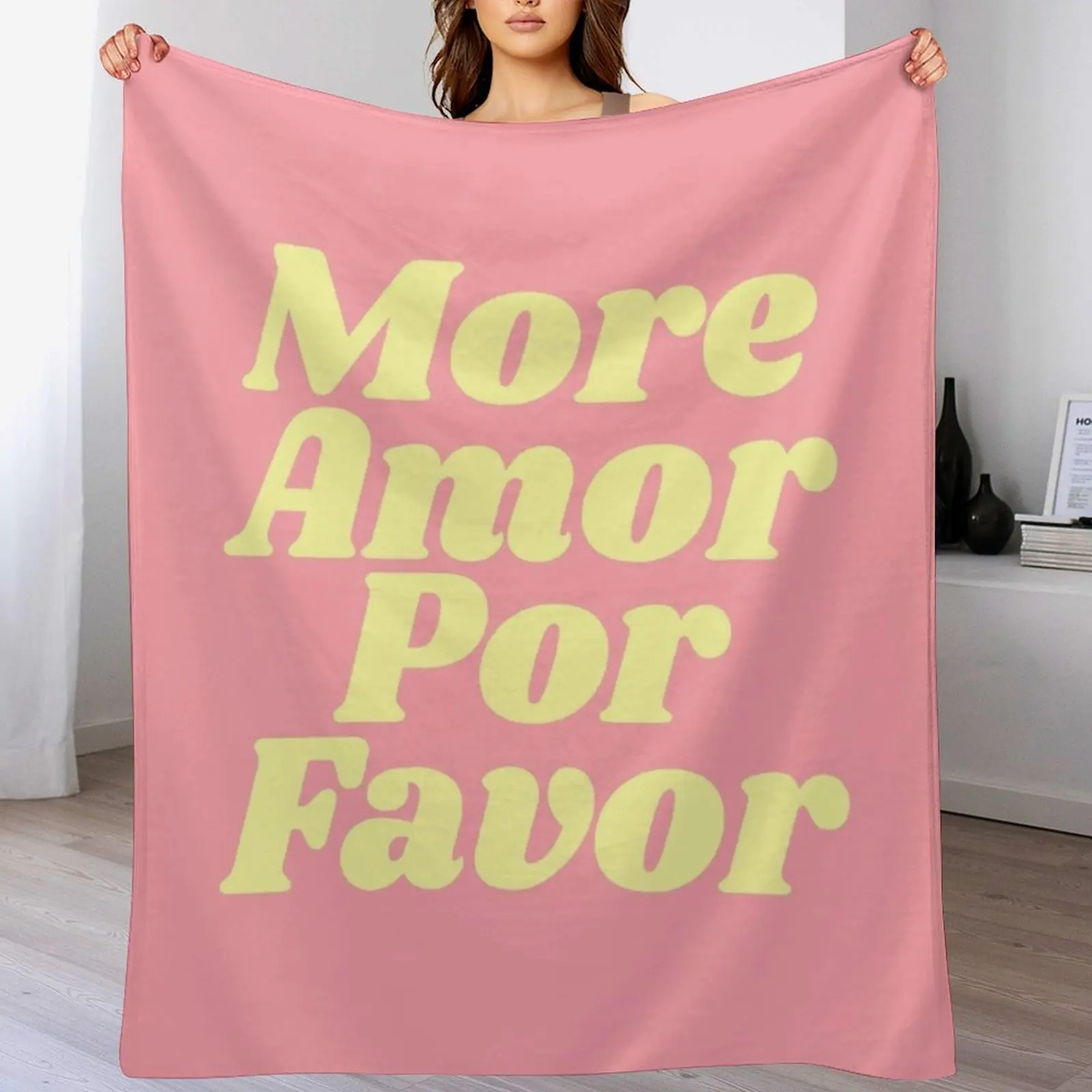 More Amor Por Favor (Pink tone) Throw Blanket Summer Beddings Blankets For Baby Blankets