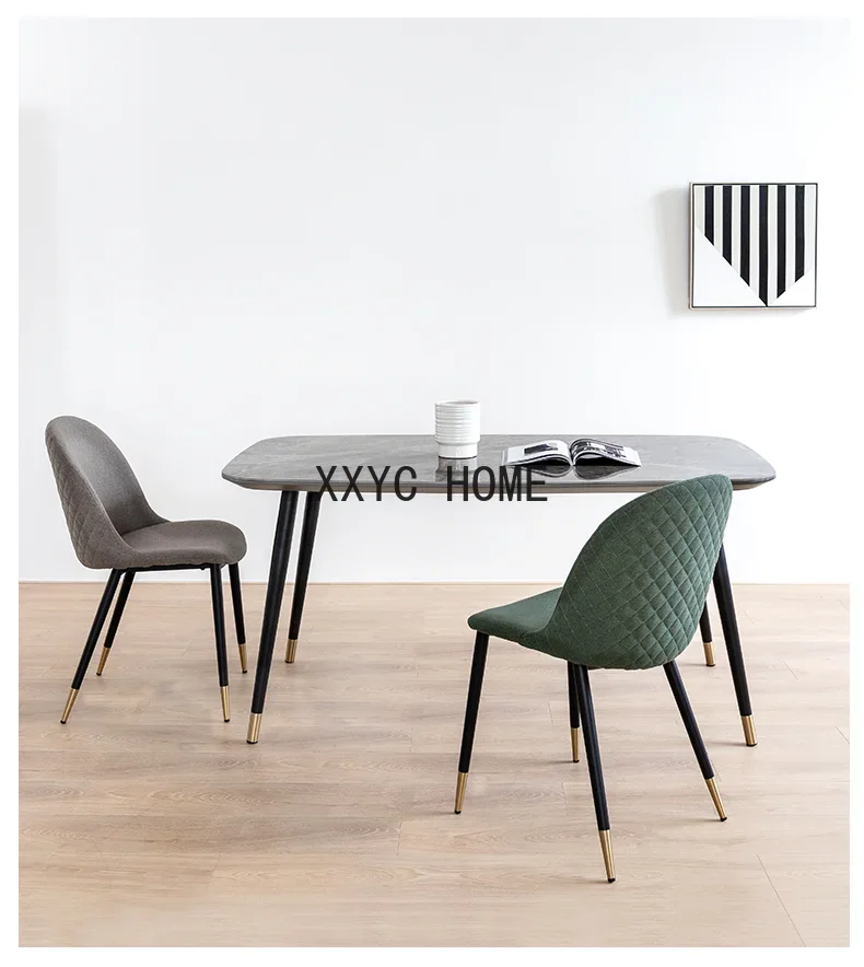 Light Luxury Stone Plate Series Dining Table/Nordic Table Rectangular Expression Modern Simple Home Dining Table kitchen table