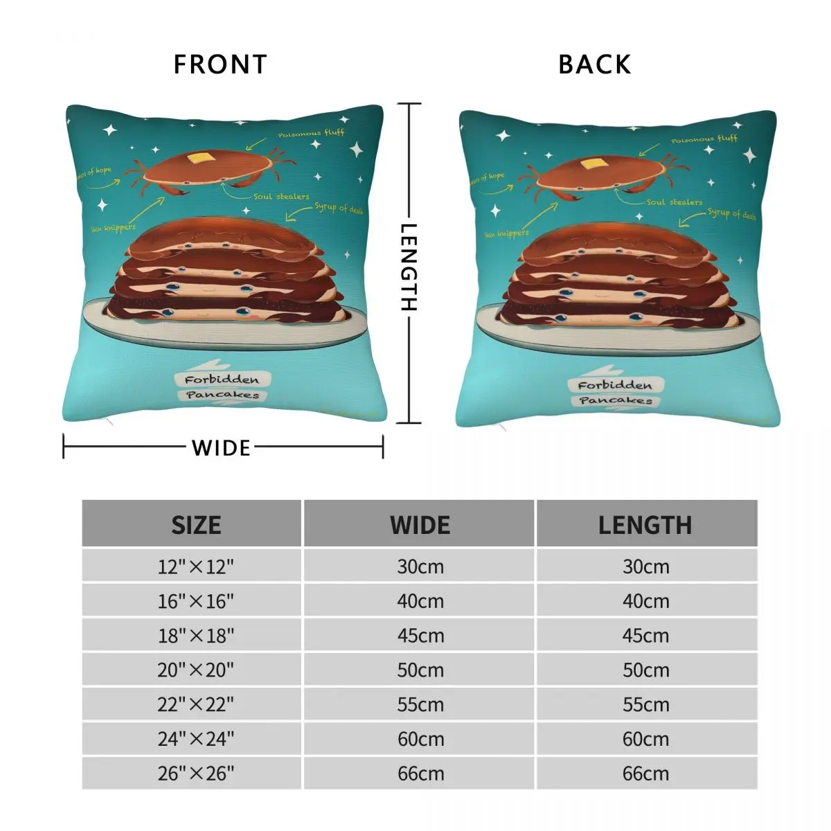Forbidden Pancakes Atergatis Roseus Square Pillowcase Polyester Linen Velvet Creative Zip Decorative Pillow Case Sofa 18