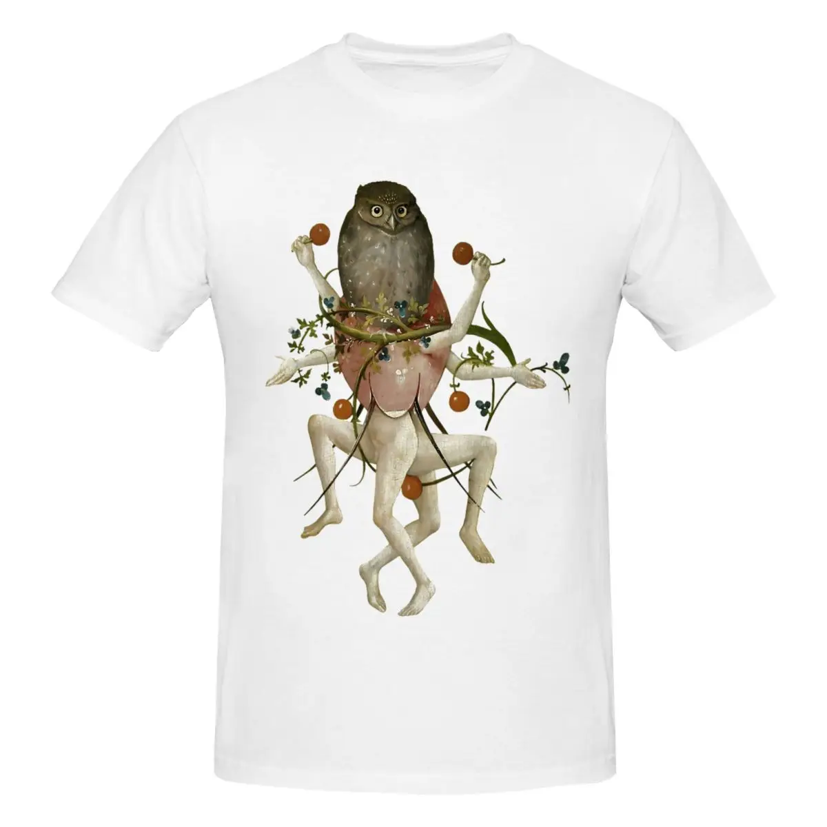 

Hieronymus Bosch Dancing Owl T-Shirt for Men Cotton Plus Size T Shirts Men's Short Sleeve Round Neck Summer Clothes Tops S-6XL