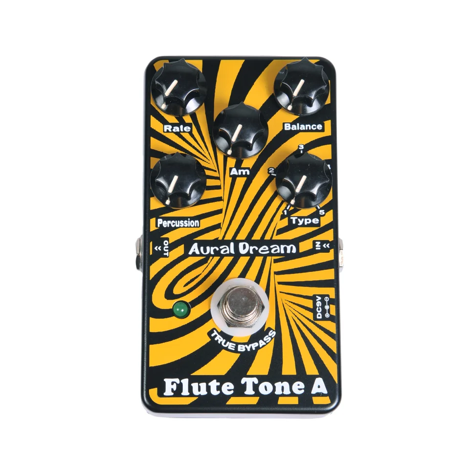 

Aural Dream Flute Synth Guitar Pedal Has 5 Effects including harmonic flute and d'Amour flute with Percussion and Tremolo module