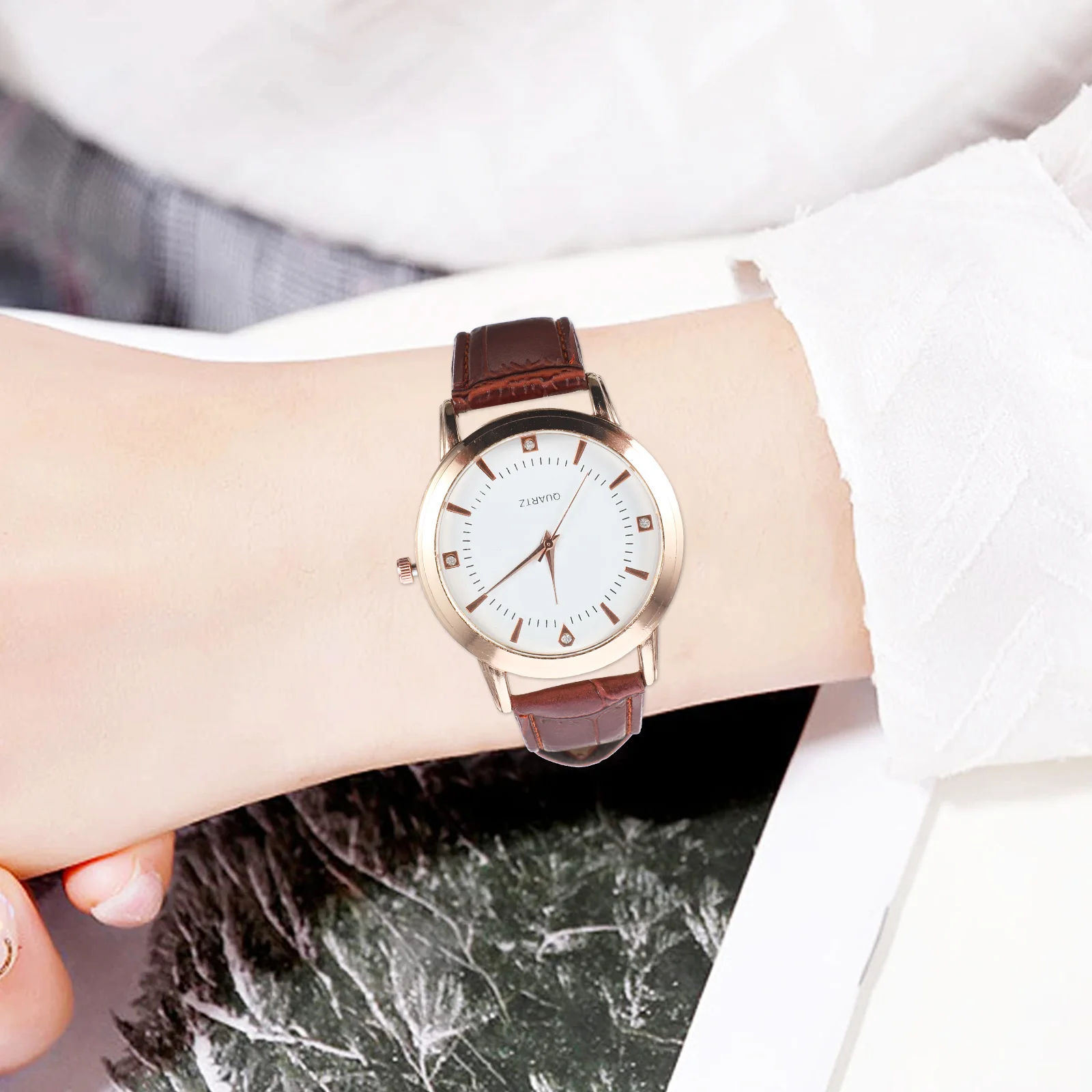 2PCS زوجين ووتش بو الفرقة الأزياء كوارتز ساعة اليد لعيد الحب هدية دائم حزام ووتش الفرقة التبعي