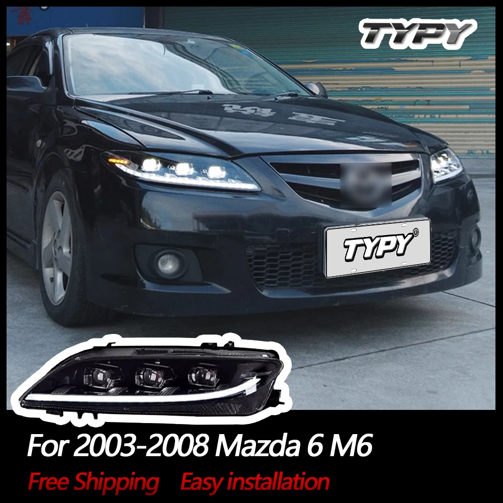 Car Accessories LED Headlights For 2003-2008 Mazda 6 M6 (GG1) S, I , Mazdaspeed Sedan /Hatchback/ Wagon Dynamic Lights