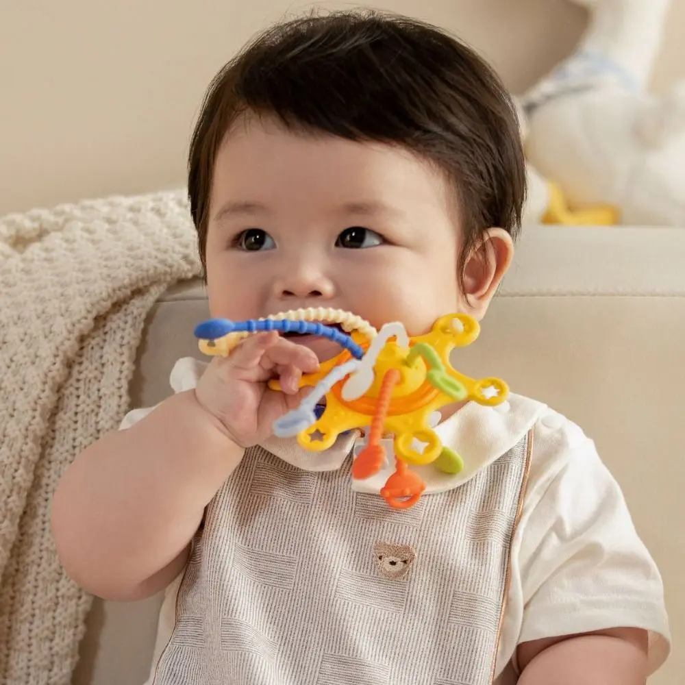 PP bébé sensoriel Montessori développement sensoriel saisir balle Silicone tirer chaîne doux apprentissage précoce InfantilMordedores à mâcher