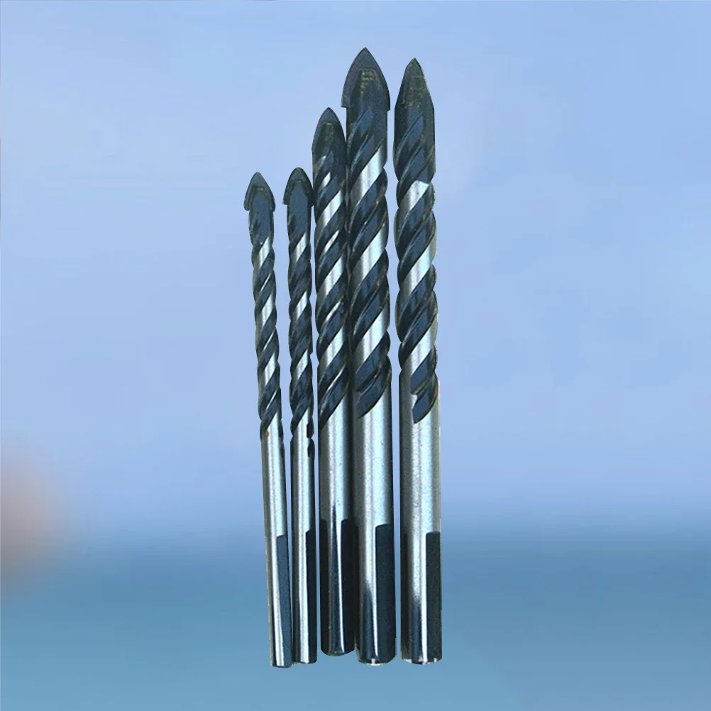 

5 in 1 Ceramic Tile Glass Drill Bit Set Premium Triangle Bits for Hard Brittle Materials Like Stucco Mirror Drilling Tools