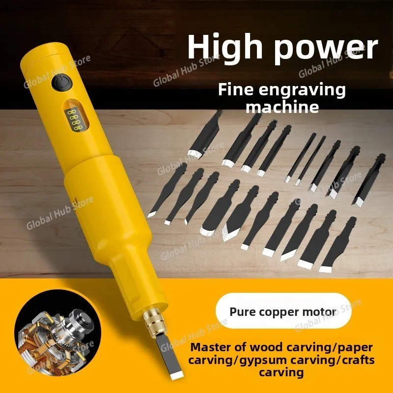 

Electric Engraving Knife Set, Chisel, Small Handheld Lithium Battery Chisel for Carpenters, Bonsai and Root Carving Tools