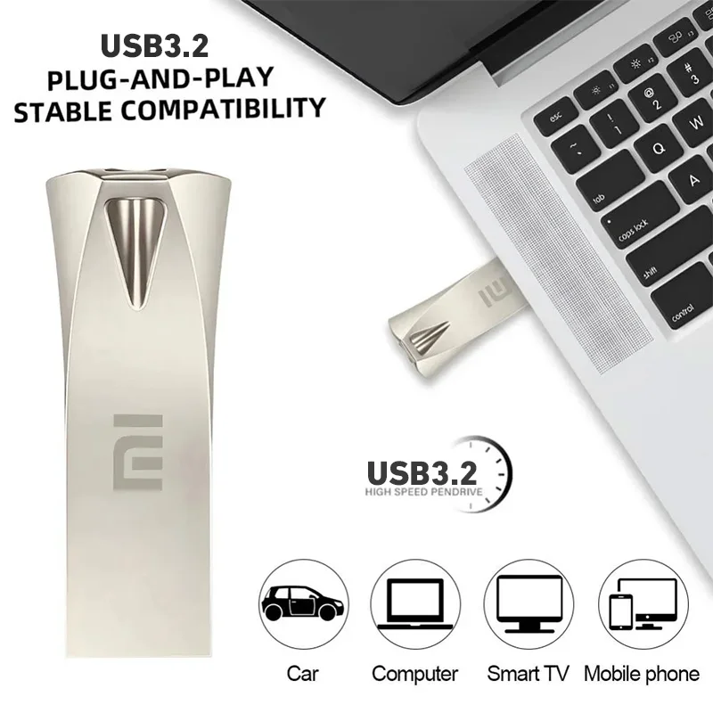 Xiaomi-Clé USB 3.2 haute vitesse, USB Type-C, mémoire 1 To, métal étanche, formateur de stockage d'ordinateur, original, 2 To