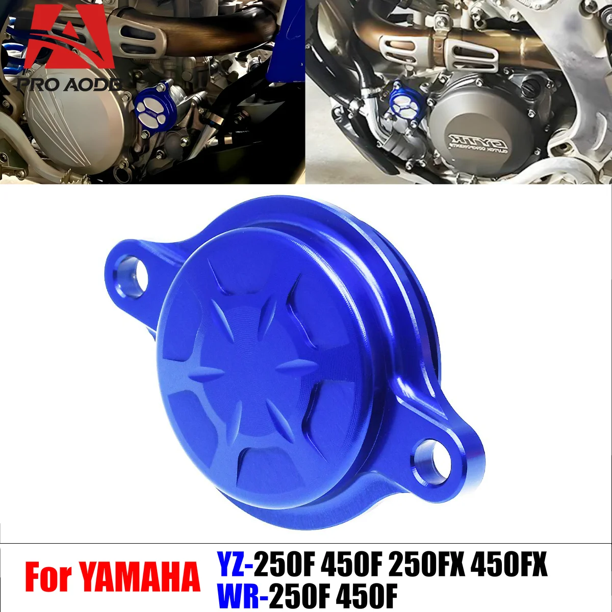 

For Yamaha motorcycle YZ250F YZ450F YZ250FX YZ450FX WR250F WR450F YZ WR 250F 450F FX 2014-2021 CNC Billet Oil Filteer Covers