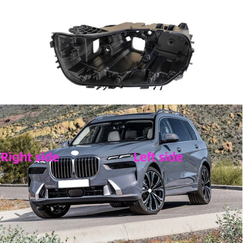 

For BMW X7 G07 2023 Headlight Base Replacement Headlamp House Daytime Running Light House Headlamp Black Back Rear Shell