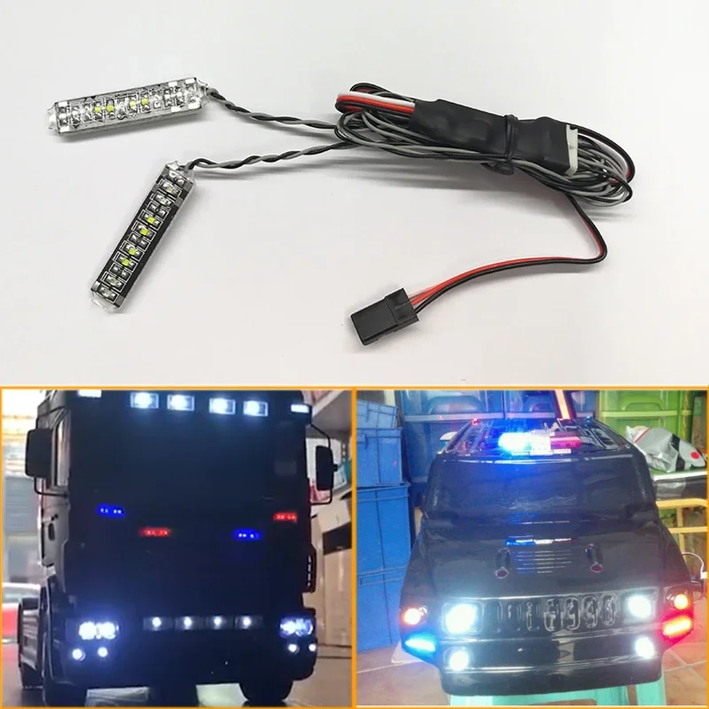 

LED Simulation Warning Light Strobe Decorate Lamp for 1/14 Tamiya RC Scania 770S BENZ 3363 VOLVO FH16 MAN Diy Parts