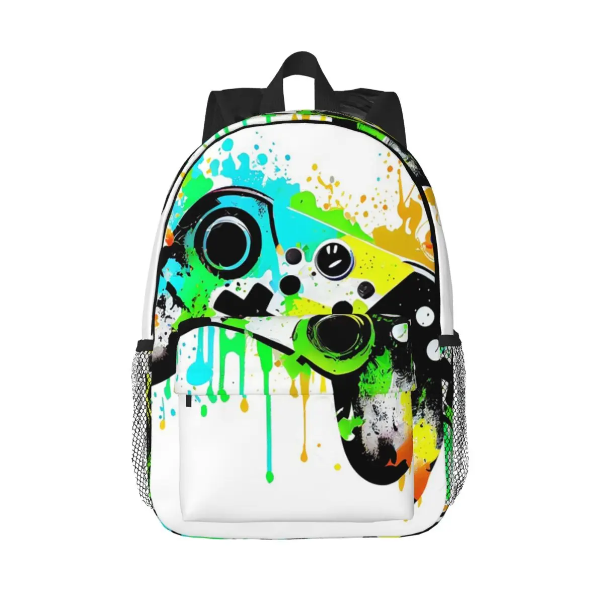 Game Controller Graffiti Backpack Daypack Large Capacity Boys Girls BookBag Shoulder Bags for Men Women Children School Bag