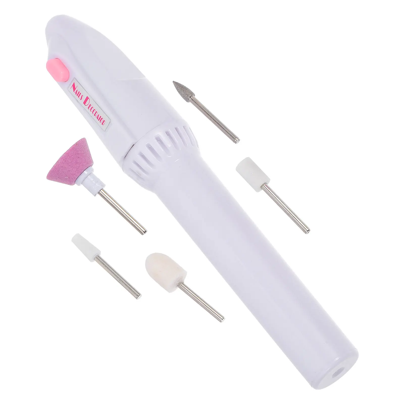 

Electric Nail Grinder Portable Manicure Pen Mini Drill White Lightweight Travel Home Nail Care Tools Polish Machine