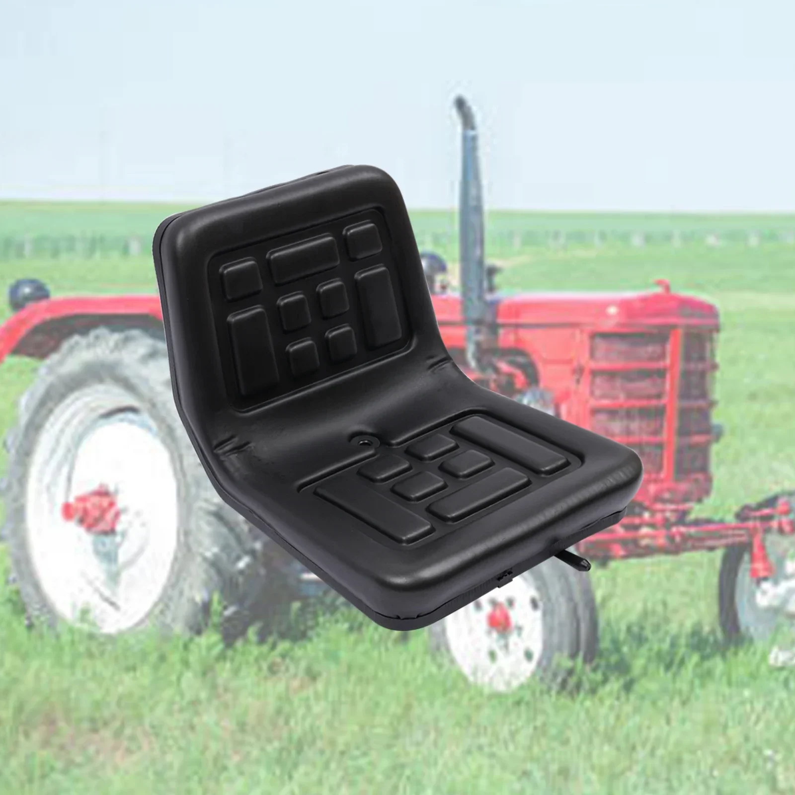 Asiento de Tractor Universal para carretilla elevadora, Material PU impermeable, ajustable horizontalmente, 36x35x30 cm