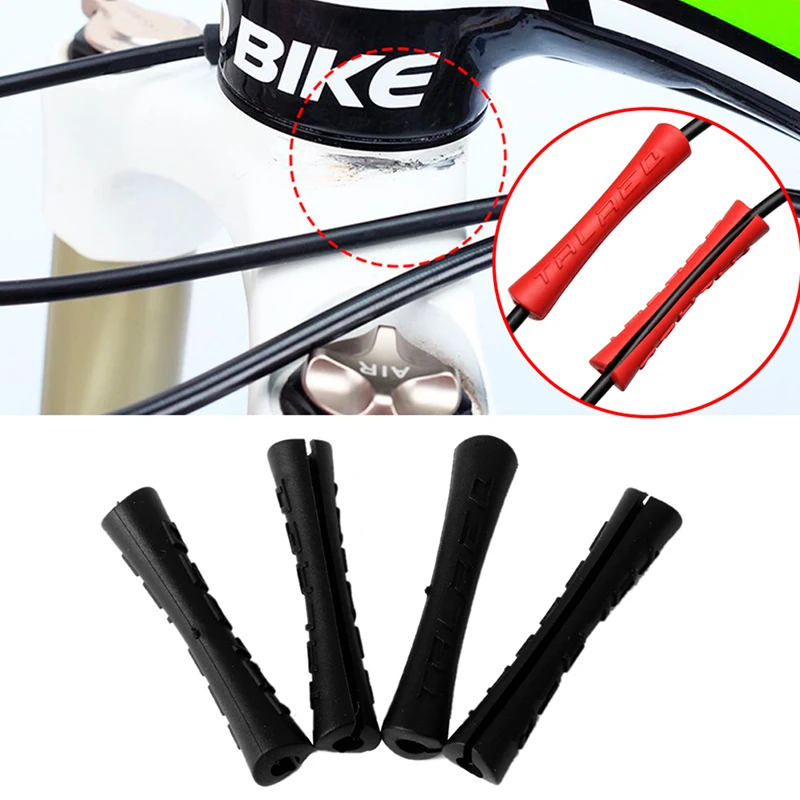 3/6pcs Bicycle Cable Protector Shift Brake Rubber Line Pipe Sleeve MTB Frame Protection Anti-friction Cycling Wrap Guard Tubes