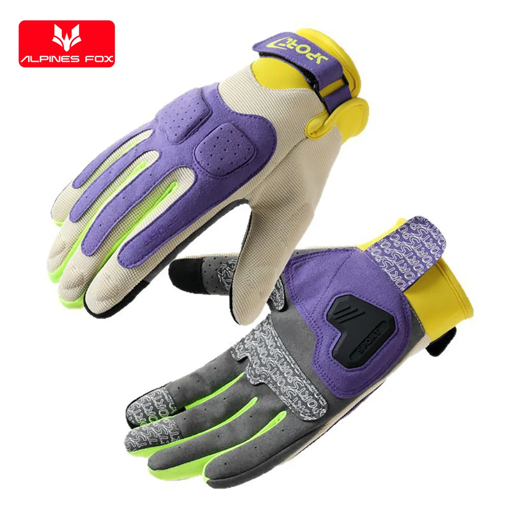 

Summer Breathable Motorcycle Gloves Touch Screen Lady Women Purple MTB Bike Gloves Motorbike Riding Bicycle Gloves