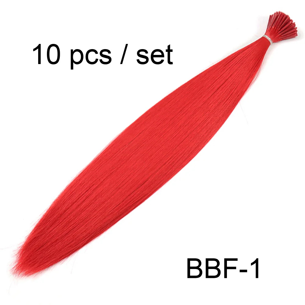 Colored Strands for Hair Feather Extension, 10 Pieces