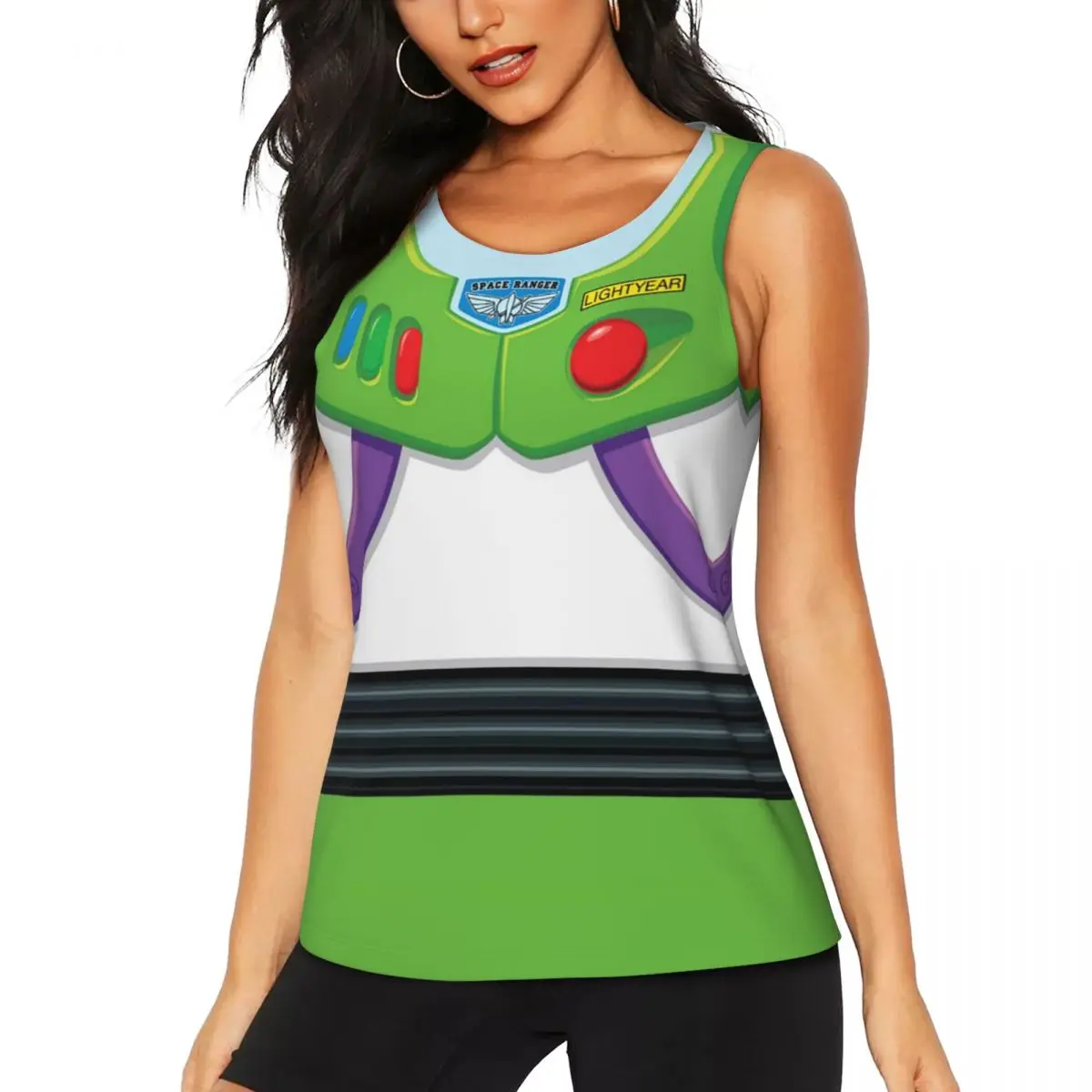 

Custom Custom Toy Story Buzz Ranger Workout Tank Tops for Women Quick Dry Sleeveless Yoga Shirt