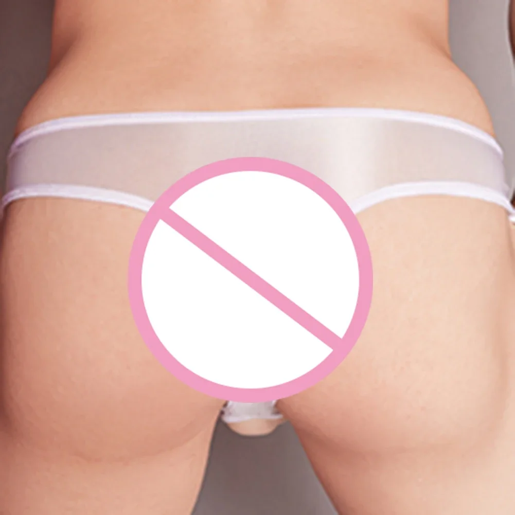 Herren JJ Scheide Slips Sissy Beutel Höschen Öl glänzende Elefanten Nase Kofferraum Tanga Unterhose niedrige Taille Unterwäsche elastische Dessous