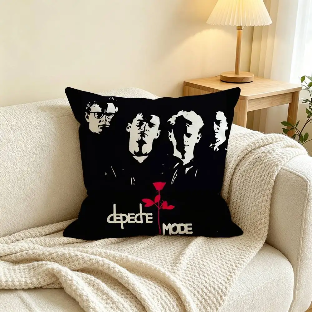 D-Depeche-Mode Band  Square Double-Sided printed Pillow Case Bedroom Bedside Pillow Sofa Cushion Cover