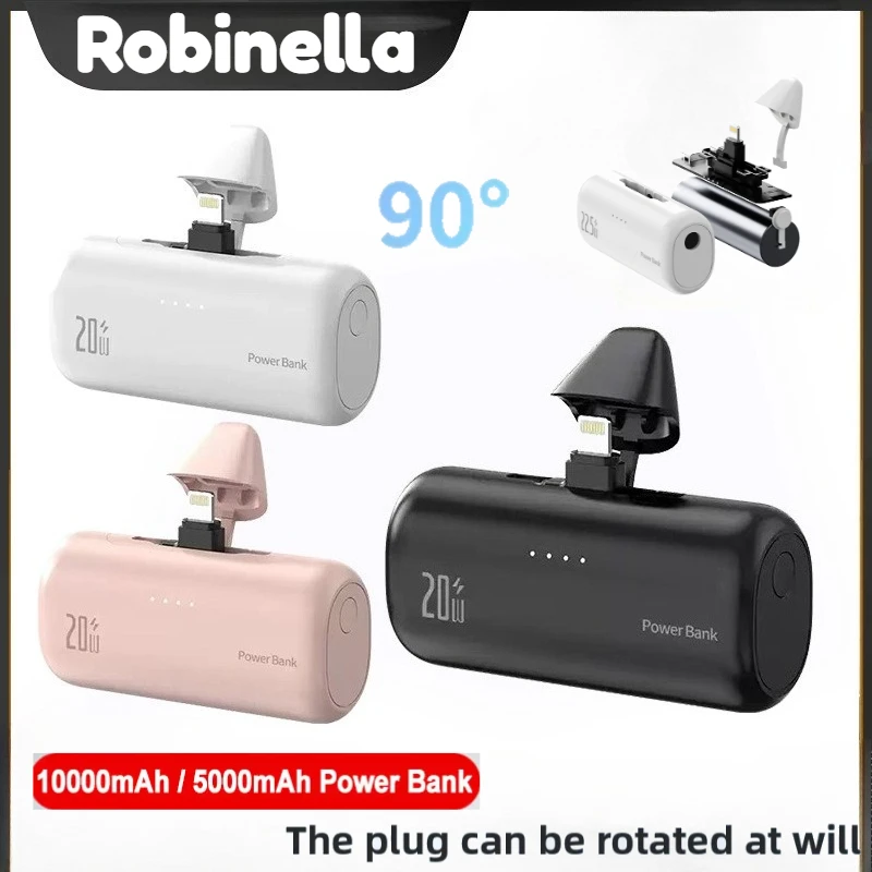 

Новый компактный капсульный аккумулятор с двойным интерфейсом емкостью 5000 мАч, 22,5 Вт, портативный мини-аккумулятор для быстрой зарядки, подходит для большинства электроники