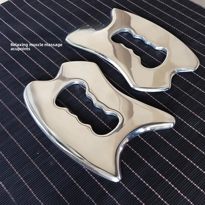 Stainless Steel Muscle Relaxation Massage Board, Universal D-type Four Corner for The Whole Body,Fasciotome,Body Building,Sports
